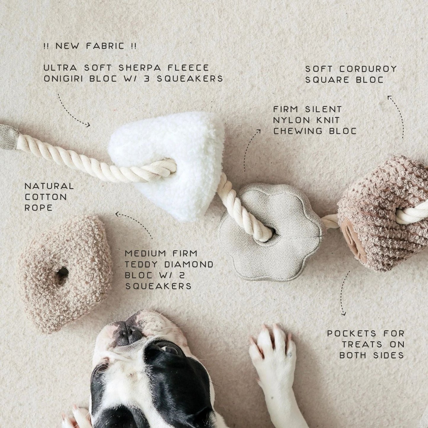 Plush Rope Tug Dog Toy